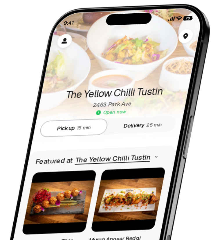 The Yellow Chilli Tustin app preview